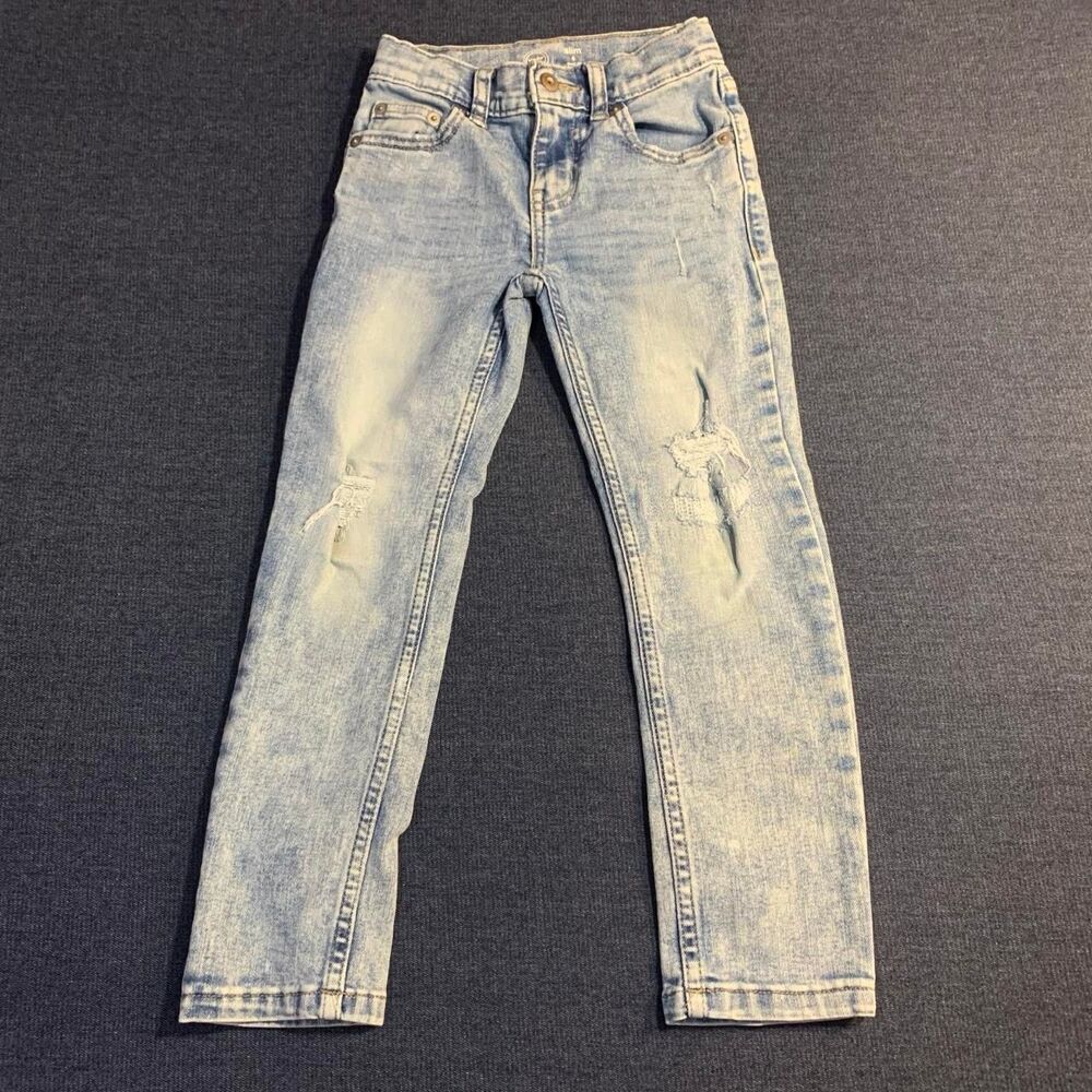 Wonder Nation BOYS Distressed Slim Fit Jeans Size 6 Denim Pants